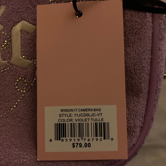 Juicy Couture Lavender Shoulder or Crossbody Bag with Butterflies NWT Think 🎁🎄 - Picture 5 of 6